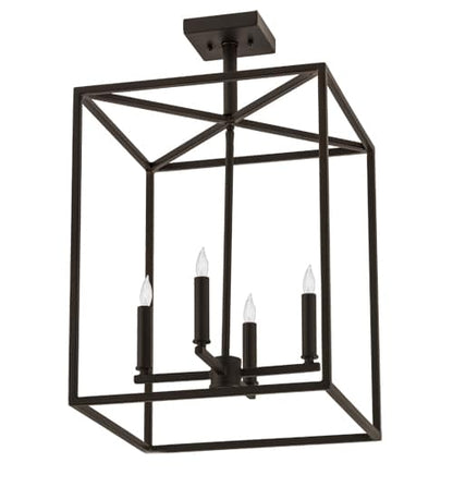 4 Light 23" Wide Taper Candle Pendant