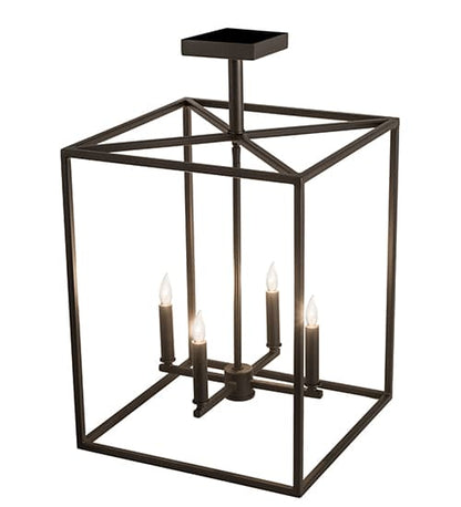 4 Light 23" Wide Taper Candle Pendant