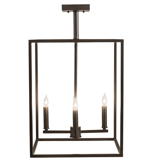 4 Light 23" Wide Taper Candle Pendant