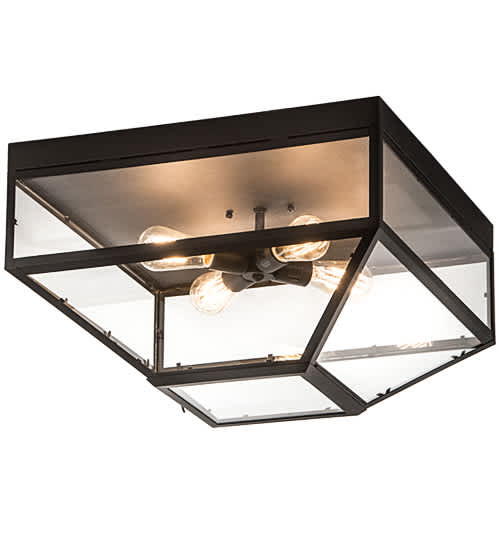 Mission Prime 4 Light 28" Wide Flush Mount Ceiling Fixture