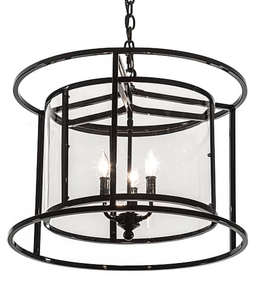 3 Light 22" Wide Taper Candle Pendant