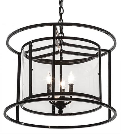 3 Light 22" Wide Taper Candle Pendant