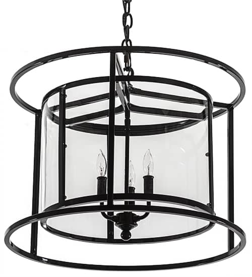 3 Light 22" Wide Taper Candle Pendant