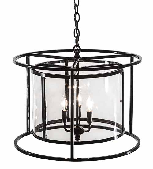3 Light 22" Wide Taper Candle Pendant