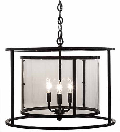 3 Light 22" Wide Taper Candle Pendant