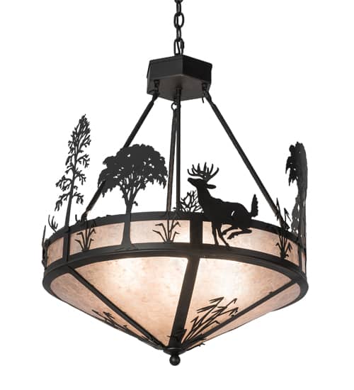 4 Light 24" Wide Abstract Pendant