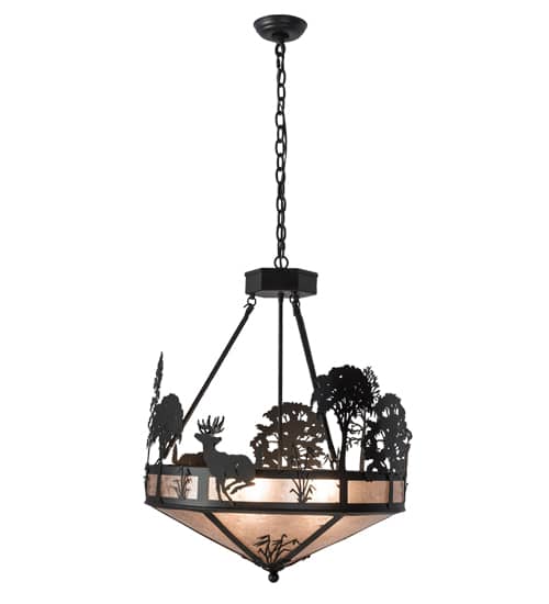 4 Light 24" Wide Abstract Pendant
