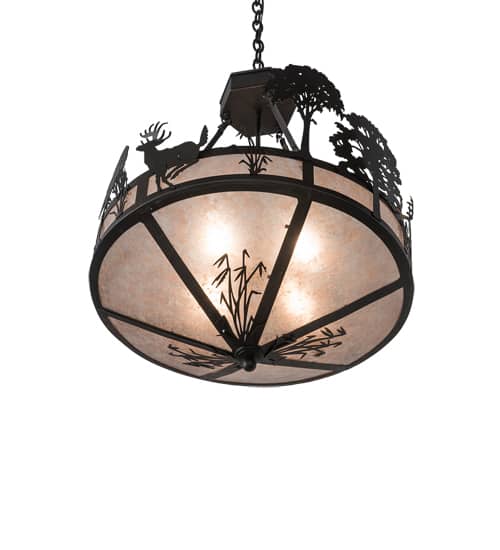 4 Light 24" Wide Abstract Pendant