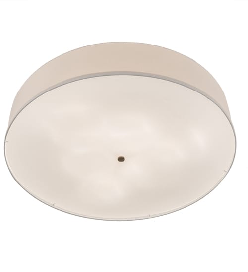 Cilindro 6 Light 42" Wide Semi-Flush Drum Ceiling Fixture with Eggshell Shade - Bronze Finish