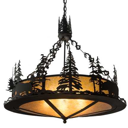4 Light 34" Wide Abstract Pendant