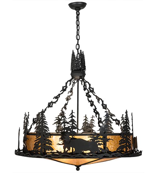 4 Light 34" Wide Abstract Pendant