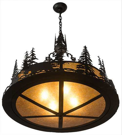 4 Light 34" Wide Abstract Pendant