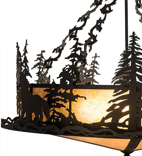 4 Light 34" Wide Abstract Pendant
