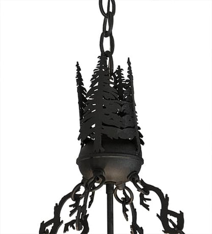 4 Light 34" Wide Abstract Pendant