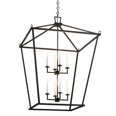 8 Light 51" Wide Taper Candle Pendant