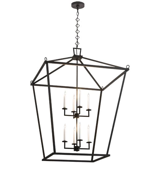 8 Light 51" Wide Taper Candle Pendant