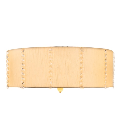 Cilindro Lujoso 8 Light 32" Wide Semi-Flush Drum Ceiling Fixture with Natural Silk Shade - Brass Finish