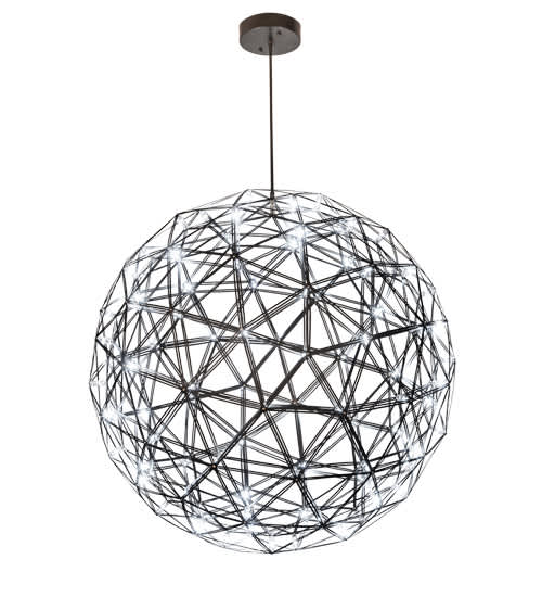 92 Light 44" Wide Cage Pendant