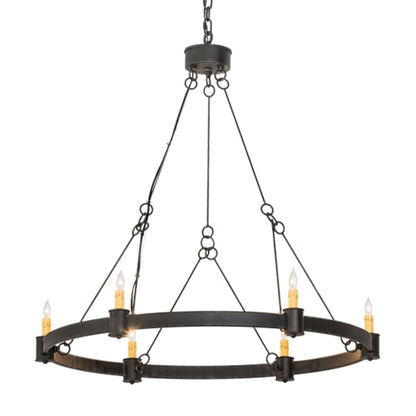 Meyda Tiffany Kenosha 6 Light 36" Wide Taper Candle Style Chandelier