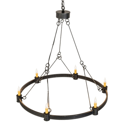 Meyda Tiffany Kenosha 6 Light 36" Wide Taper Candle Style Chandelier