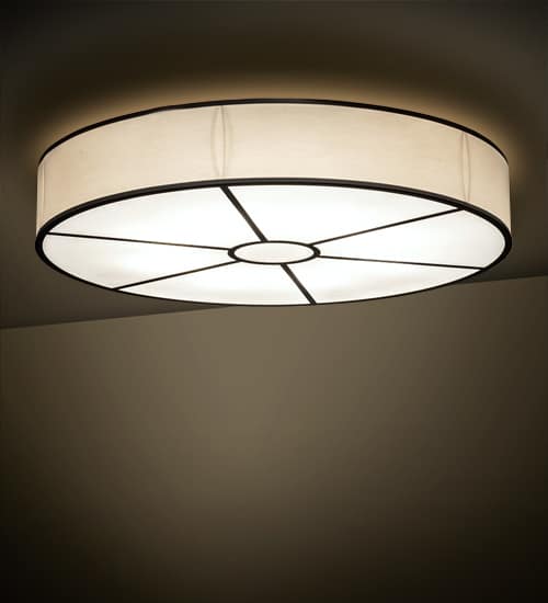 Cilindro 8 Light 48" Wide Semi-Flush Drum Ceiling Fixture - Timeless Bronze Finish