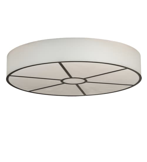 Cilindro 8 Light 48" Wide Semi-Flush Drum Ceiling Fixture - Timeless Bronze Finish