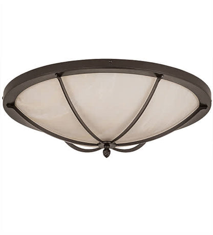 Dominga 4 Light 24" Wide Flush Mount Bowl Ceiling Fixture - Oil Rubbed Bronze Finish