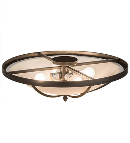 Dominga 4 Light 24" Wide Flush Mount Bowl Ceiling Fixture - Oil Rubbed Bronze Finish