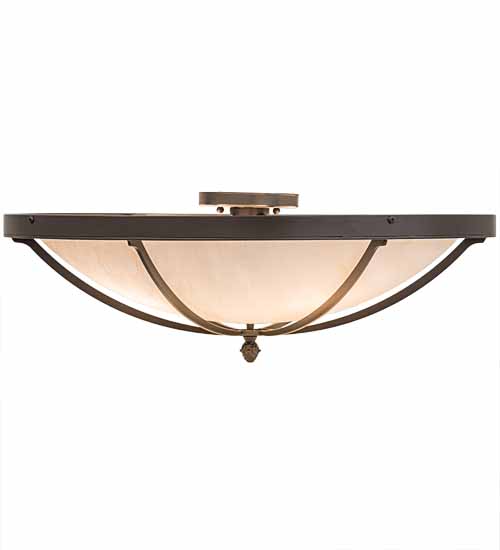Dominga 4 Light 24" Wide Flush Mount Bowl Ceiling Fixture - Oil Rubbed Bronze Finish