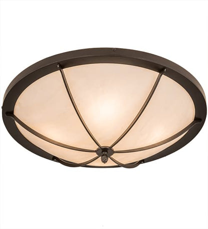 Dominga 4 Light 24" Wide Flush Mount Bowl Ceiling Fixture - Oil Rubbed Bronze Finish