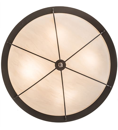 Dominga 4 Light 24" Wide Flush Mount Bowl Ceiling Fixture - Oil Rubbed Bronze Finish