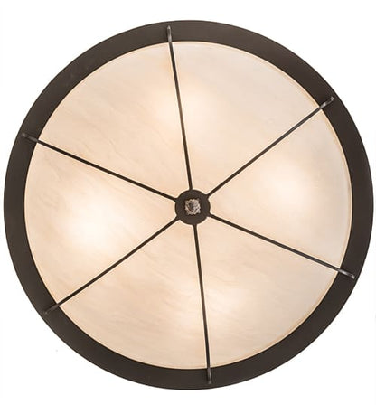Dominga 4 Light 24" Wide Flush Mount Bowl Ceiling Fixture - Oil Rubbed Bronze Finish
