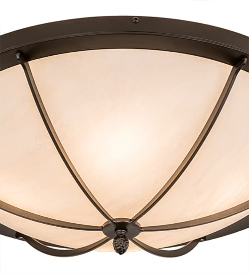 Dominga 4 Light 24" Wide Flush Mount Bowl Ceiling Fixture - Oil Rubbed Bronze Finish
