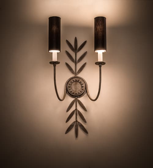 Sunflower 2 Light 24" Tall Wall Sconce with Shades