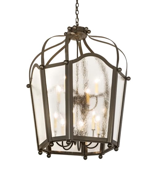 10 Light 33" Wide Taper Candle Pendant