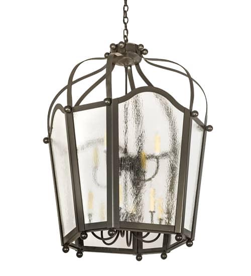 10 Light 33" Wide Taper Candle Pendant