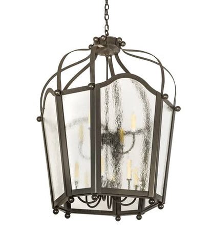 10 Light 33" Wide Taper Candle Pendant