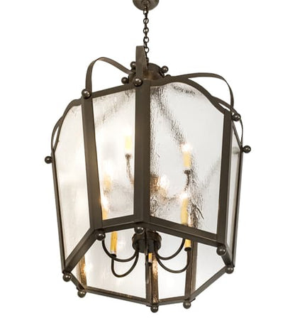 10 Light 33" Wide Taper Candle Pendant