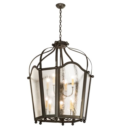 10 Light 33" Wide Taper Candle Pendant