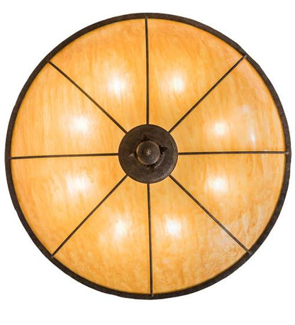 Arabesque 8 Light 48" Wide Semi-Flush Bowl Ceiling Fixture - Baroque Finish