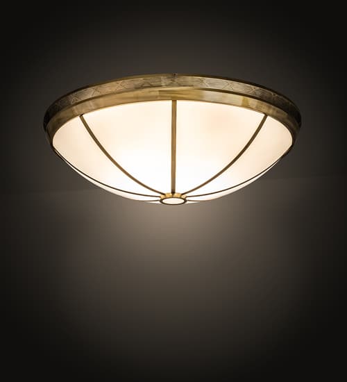 Kahe 12 Light 60" Wide Flush Mount Bowl Ceiling Fixture - Brass Tint Finish
