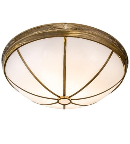Kahe 12 Light 60" Wide Flush Mount Bowl Ceiling Fixture - Brass Tint Finish