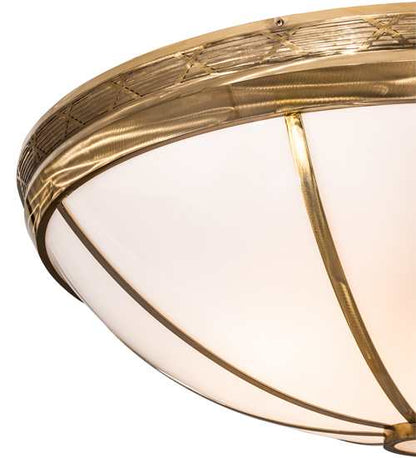 Kahe 12 Light 60" Wide Flush Mount Bowl Ceiling Fixture - Brass Tint Finish