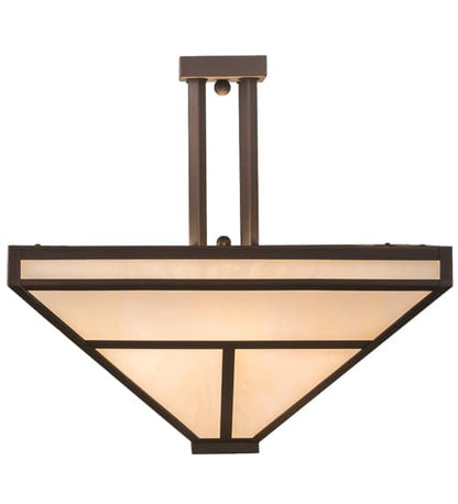 T Mission 8 Light 34" Wide Semi-Flush Ceiling Fixture - Mahogany Bronze Finish