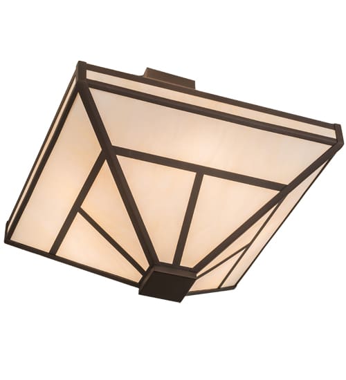 T Mission 8 Light 34" Wide Semi-Flush Ceiling Fixture - Mahogany Bronze Finish
