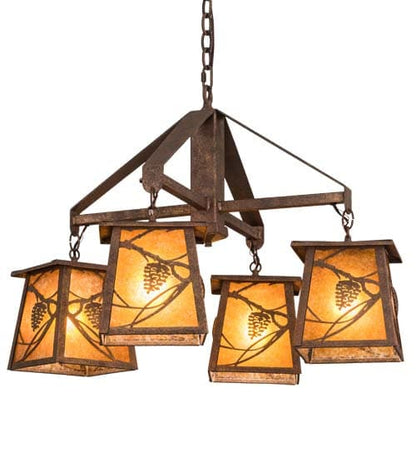 Whispering Pines 4 Light 28" Wide Chandelier