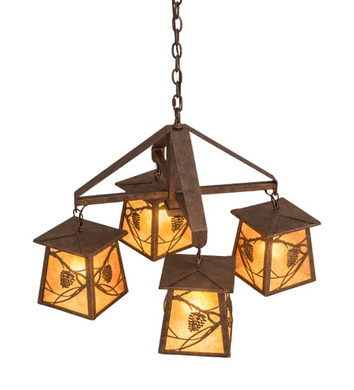 Whispering Pines 4 Light 28" Wide Chandelier