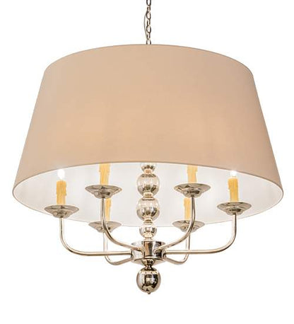 6 Light 38" Wide Taper Candle Pendant