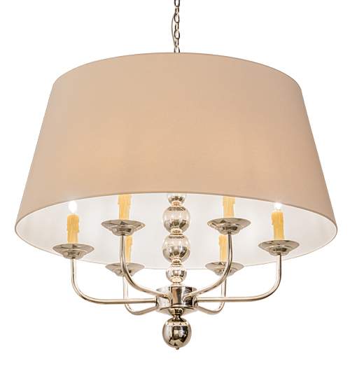 6 Light 38" Wide Taper Candle Pendant