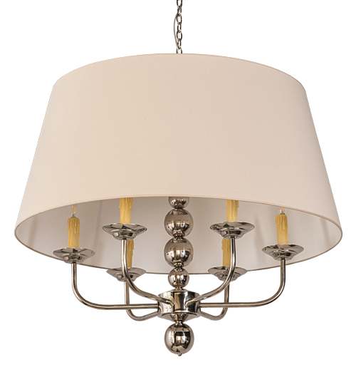 6 Light 38" Wide Taper Candle Pendant